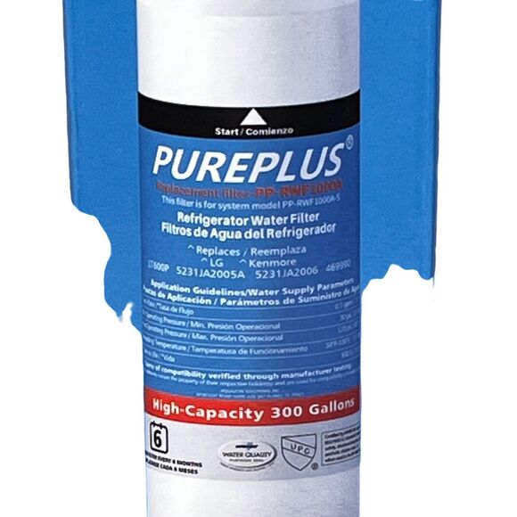 PurePlus PP-RWF1000A Refrigerator Water Filter - Replacement for LG / Kenmore - Picture 4 of 12